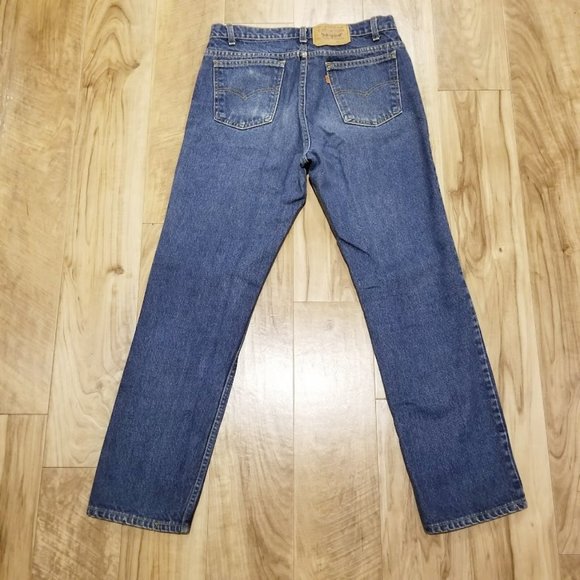 Vintage LEVIS 509 Orange Tab Blue Jeans Mens 34x30 Actual 33x29.5 USA Made - Picture 8 of 10